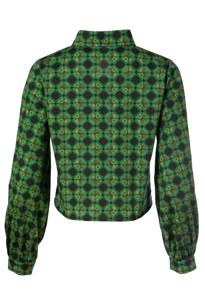 Saiorse Shirt - Printed Cotton Shirt with Collar