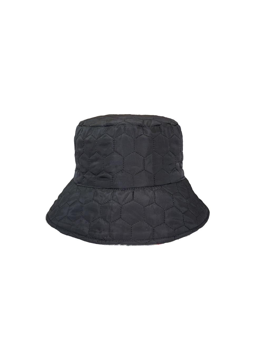 Double Face Bucket Hat - Quilted/Grey Tweed