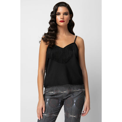 Alma Top - Fringed Camisole Top