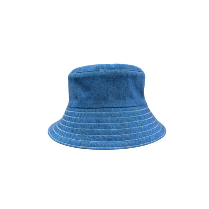 Double Face Bucket Hat - Denim/Vi(Sea) Green
