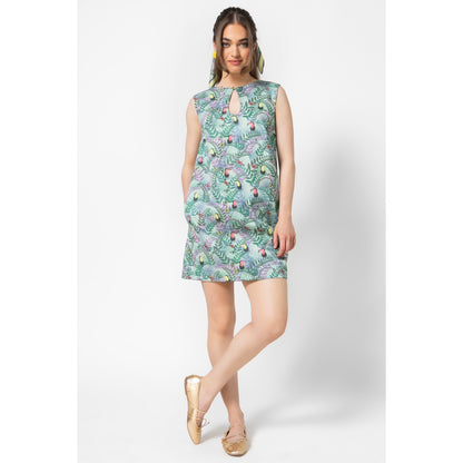 Aster Dress v.1.2. - Mini Printed Cotton A-line Dress