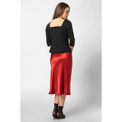 Fiona Skirt - Midi Satin Slip Skirt