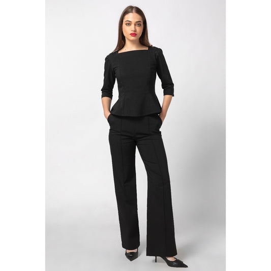 Mona Trousers - Cotton Flared Trousers