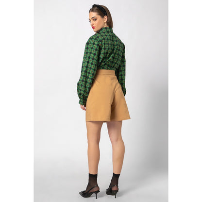 Saiorse Shirt - Printed Cotton Shirt with Collar