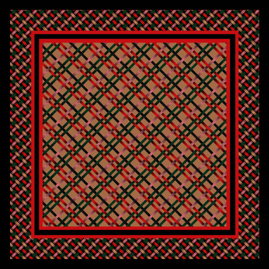 Weave Printed Silk Scarf - 70x70cm
