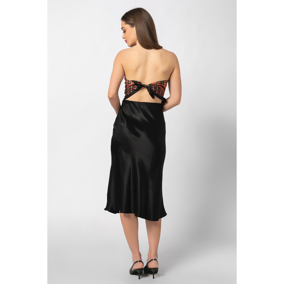 Fiona Skirt - Midi Satin Slip Skirt