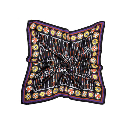 Gothic Arch/Night Printed Silk Scarf - 70x70cm