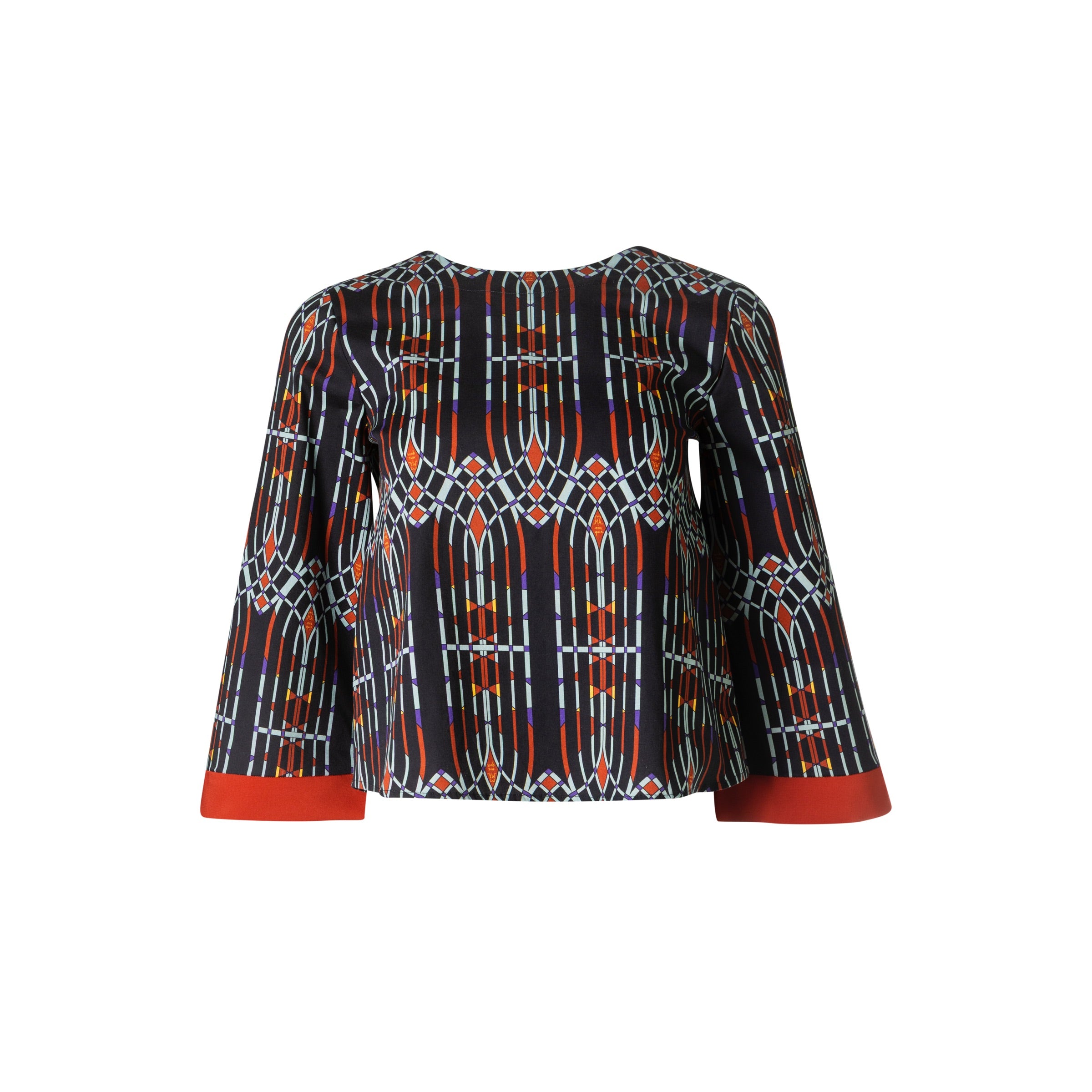 Imogen Top - Cotton Gothic Arch Printed Top – The MAnnequin Collection