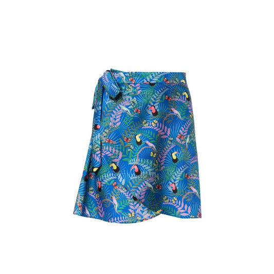 Lilian Skirt - Mini Printed Silky Wrap Skirt