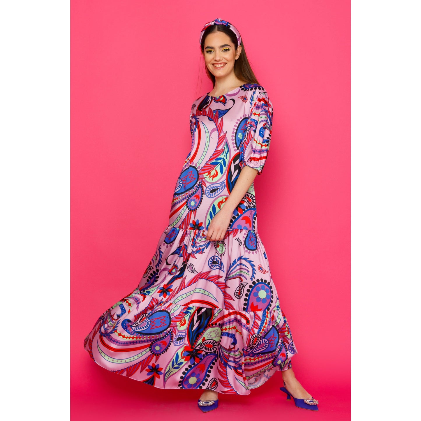 Romy Dress - Maxi Printed Dress with Tiered Skirt