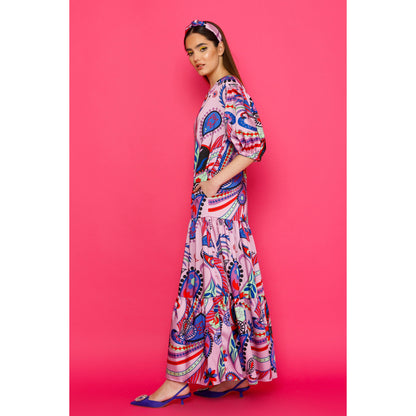 Romy Dress - Maxi Printed Dress with Tiered Skirt