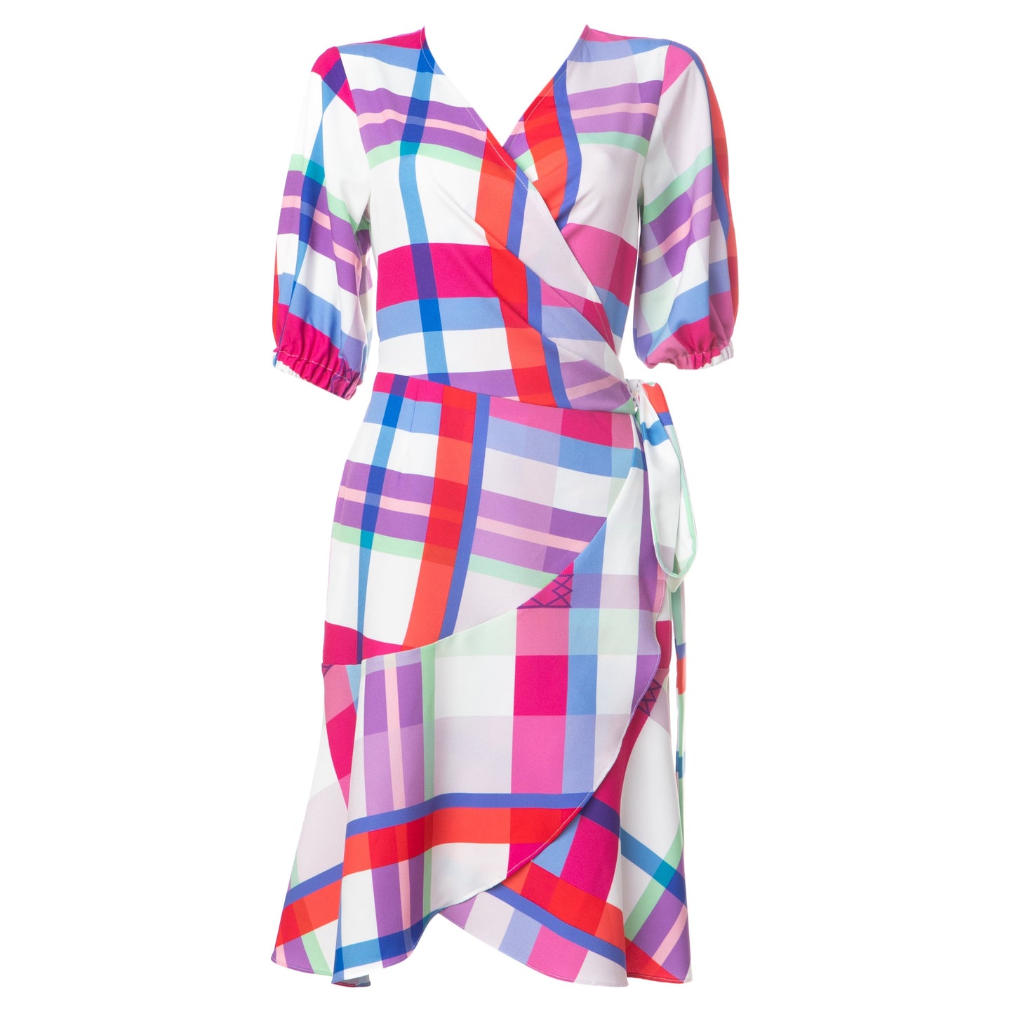 Alyssa Dress - Midi Wrap Printed Dress