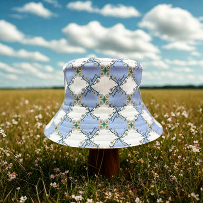 Double Face Bucket Hat - Denim/Daisy