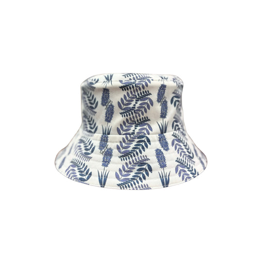 Double Face Bucket Hat - Denim/Flora Blue