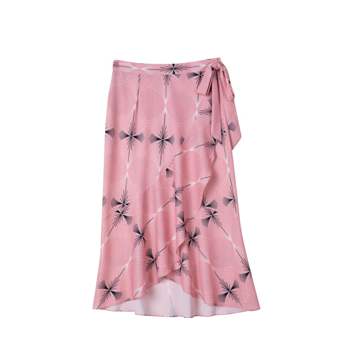 Clara Skirt - Midi Printed Wrap Skirt