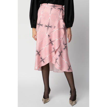 Clara Skirt - Midi Printed Wrap Skirt