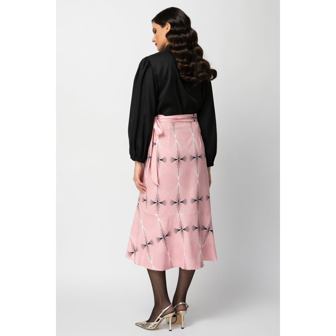 Clara Skirt - Midi Printed Wrap Skirt