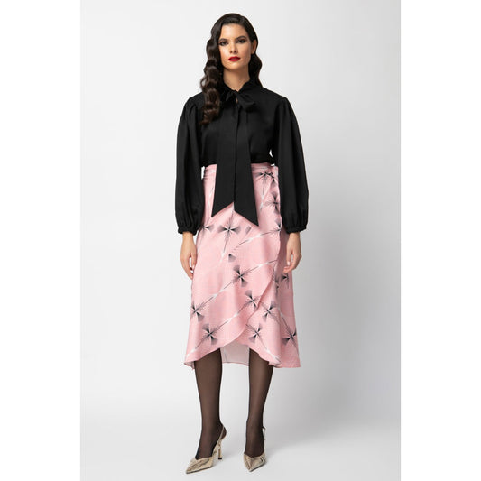 Clara Skirt - Midi Printed Wrap Skirt