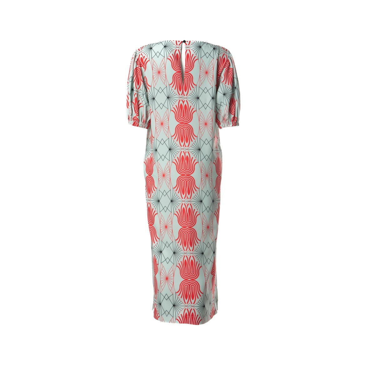 Ella Dress - Maxi Printed Puff Sleeved Dress