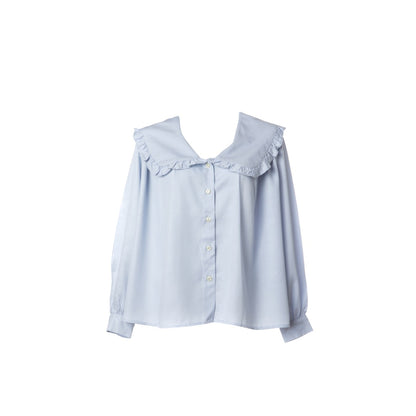 Eva Shirt - Shirt with Ruffled Trimmed Collar