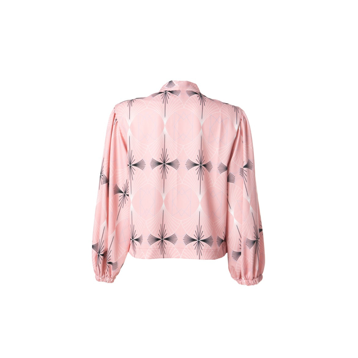 Josephine Top - Printed Pussy Bow Tie Top