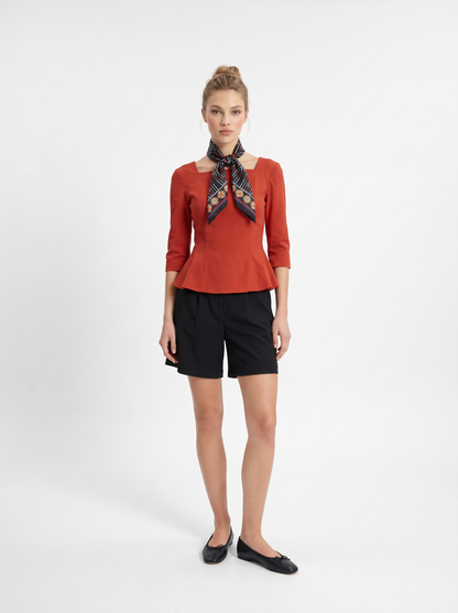 Caitlin Top v.1.2 - Panelled Cotton Top