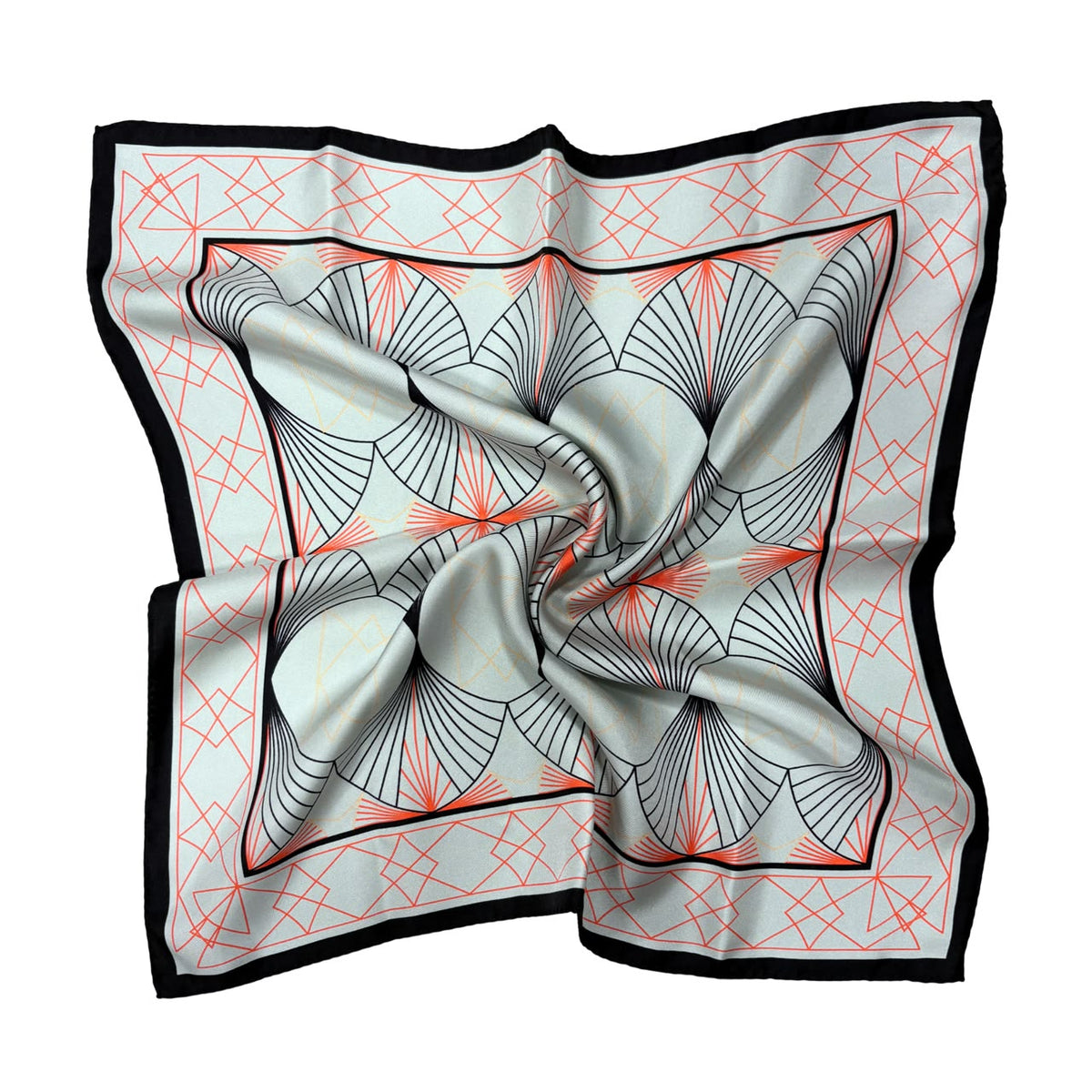 Fantastic Mint Printed Silk Scarf- 50x50cm
