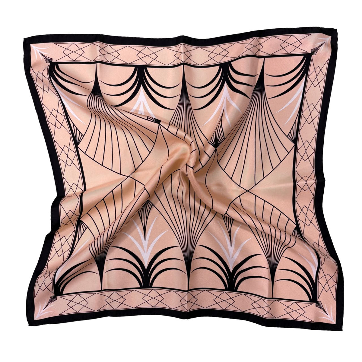 Palmagic Pink Printed Silk Scarf- 50x50cm