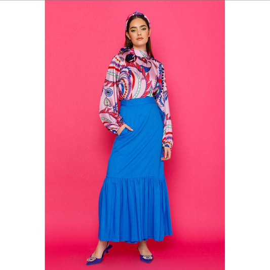 Sonya Blouse - Printed Bow Tie Blouse