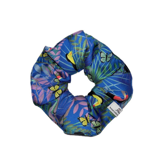 Fauna Blue Silky Hair Scrunchie
