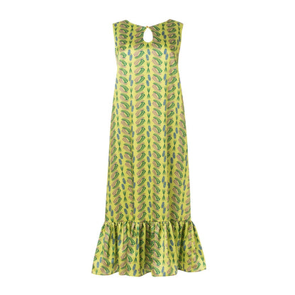 Diana Dress- Maxi Printed Dress with Ruffled Hem