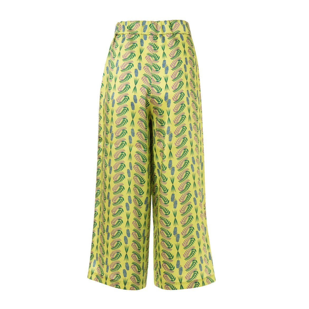 Olive Trousers v.1.0 - Loose Fit Printed Silky Trousers