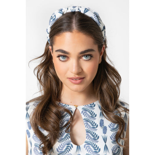 Flora Blue Cotton Headband