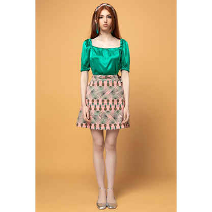 Lavinia Skirt - Mini Printed A-line Skirt