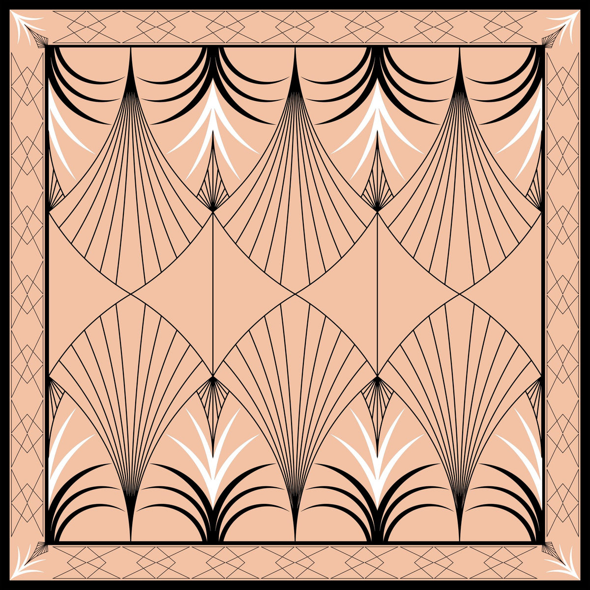 Palmagic Pink Printed Silk Scarf- 50x50cm