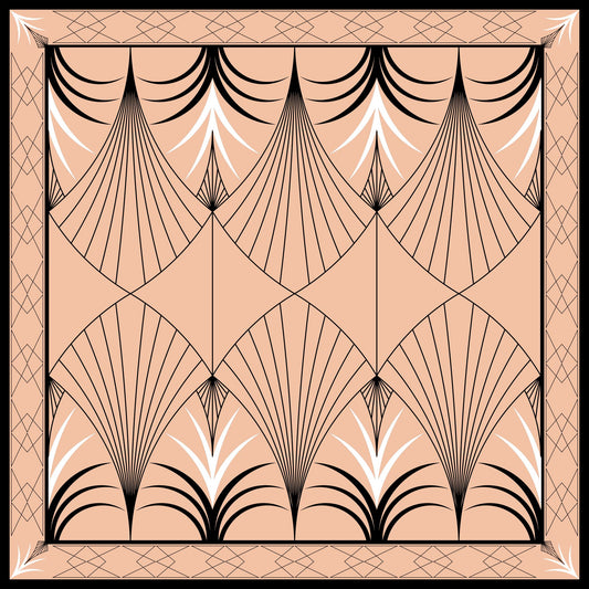 Palmagic Pink Printed Silk Scarf - 50x50cm