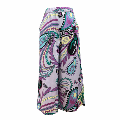 Olive Trousers v.1.2 - Silky Loose Fit Printed Pyjama Trousers