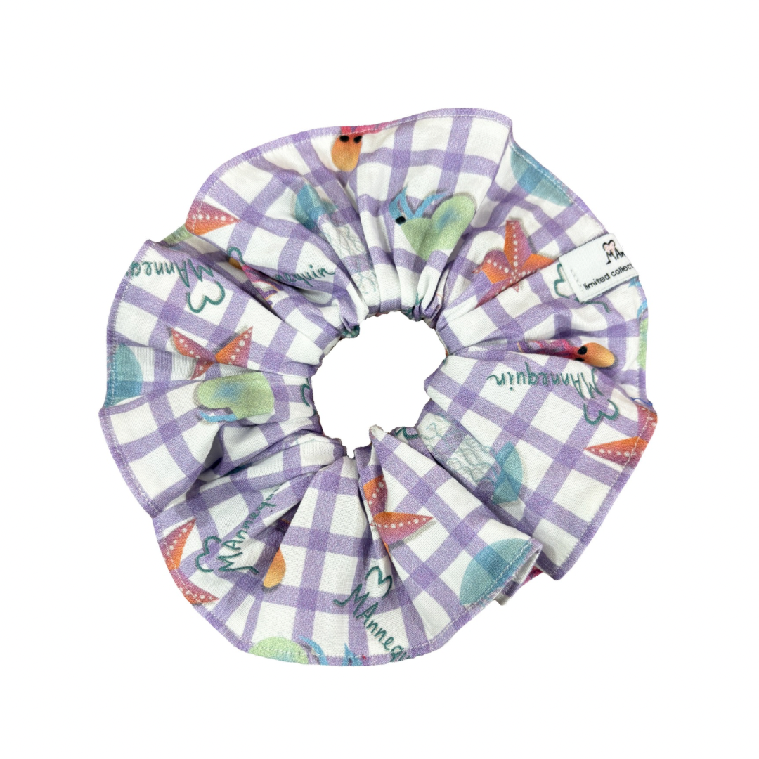 Vi-Sea Violet Cotton Hair Scrunchie