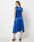 LUCINDA DRESS - MIDI RUCHED SATIN DRESS