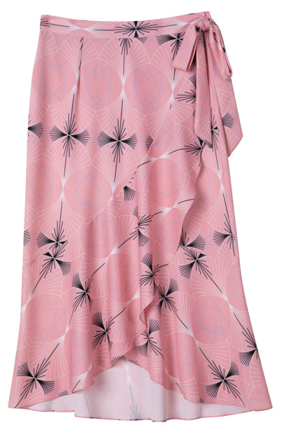 CLARA SKIRT - MIDI WRAP SKIRT WITH RUFFLES