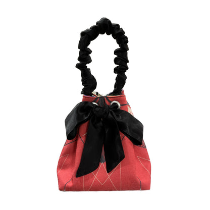 Retro Chain & Palmagic Red Mini Reversible Bucket Bag