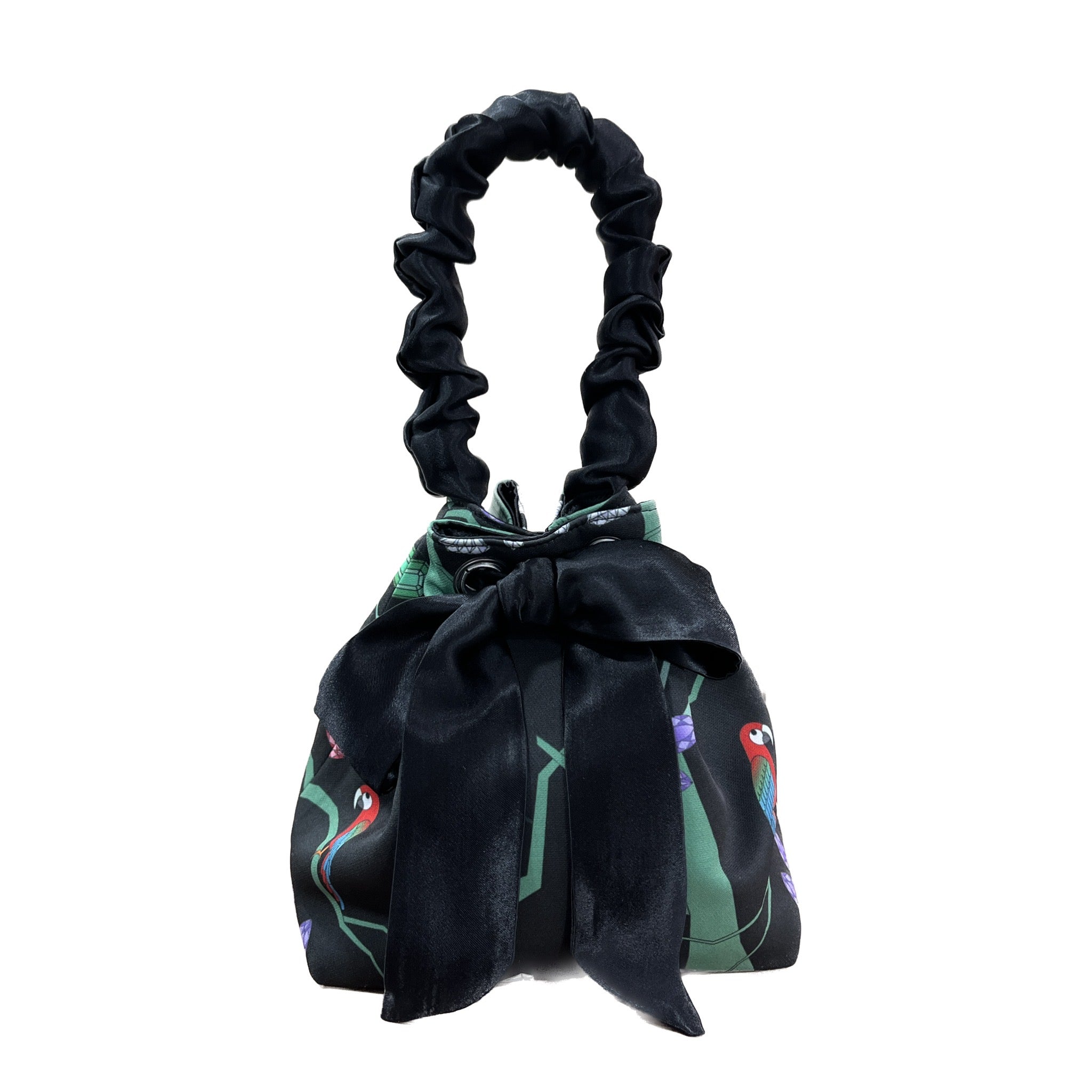 Satin mini bucket discount bag