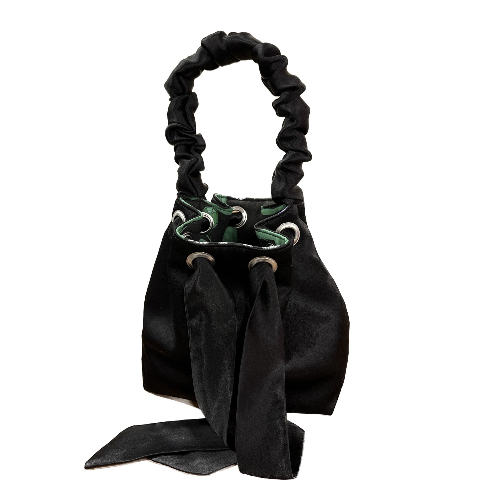 Satin mini best sale bucket bag