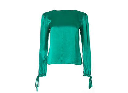 AURELIA TOP-SATIN LONG SLEEVED TOP