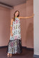 MAXI SATIN DRESS WITH TULLE FRILL