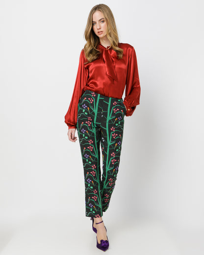 MAXINE TROUSERS-STRAIGHT LEG PRINTED TROUSERS